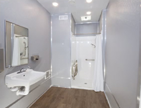 ADA Combo Trailer Right Side With Shower
